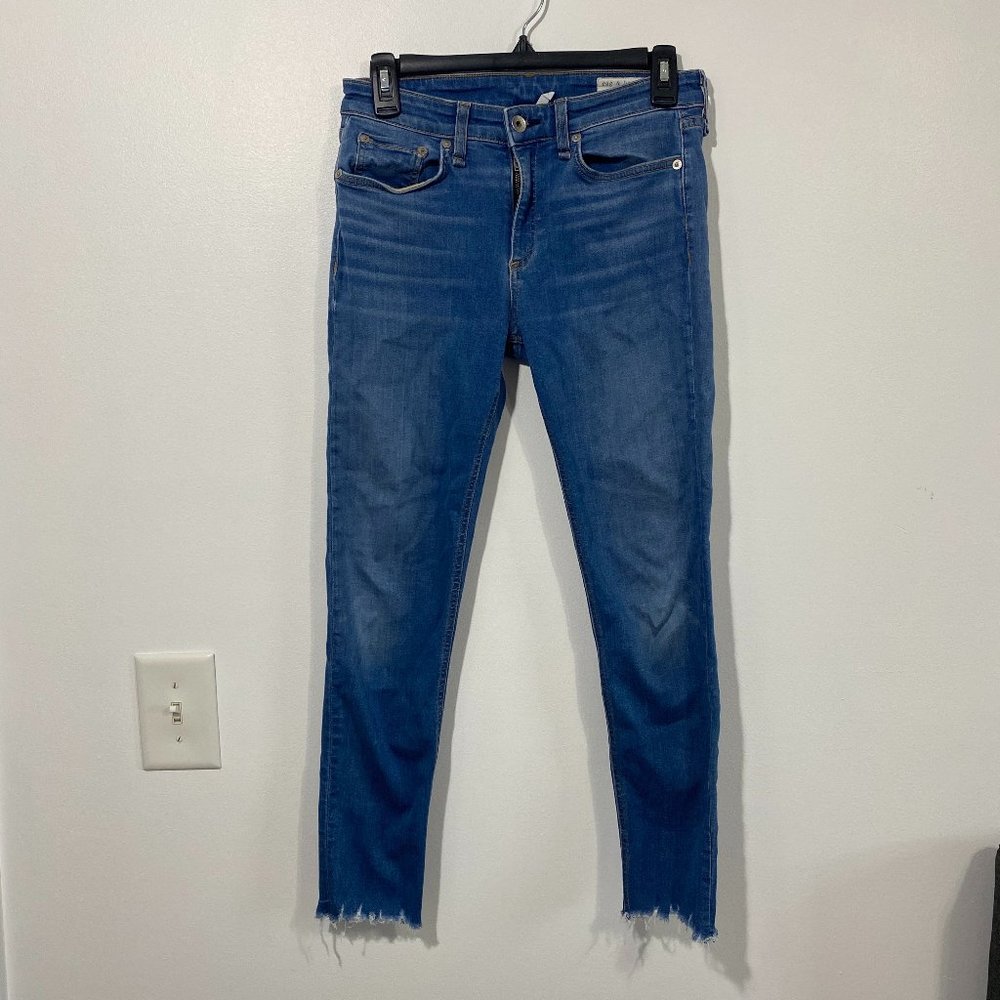 Rag & Bone Cate - Mid Rise Ankle Skinny Raw Hem